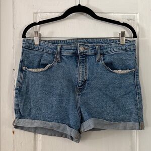 wild fable Blue Rolled-Hem Denim Shorts